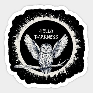 Nocturnal Whisper: Owl's Midnight Greeting Sticker